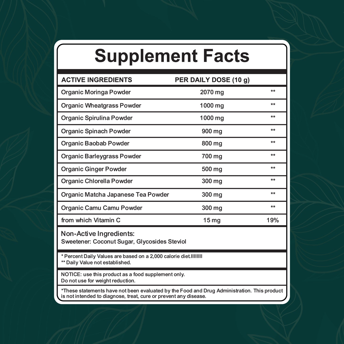 GoFitt Greens Elixir Powder